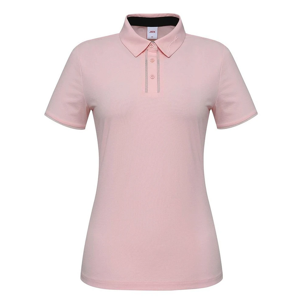 Women's Solid Short Sleeve Polo