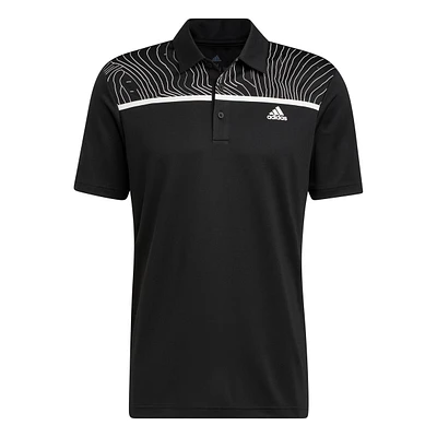 Men's Chest Print Short Sleeve Polo