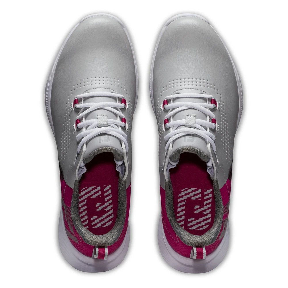 Women's Fuel Spikeless Golf Shoe - Grey/Burgundy