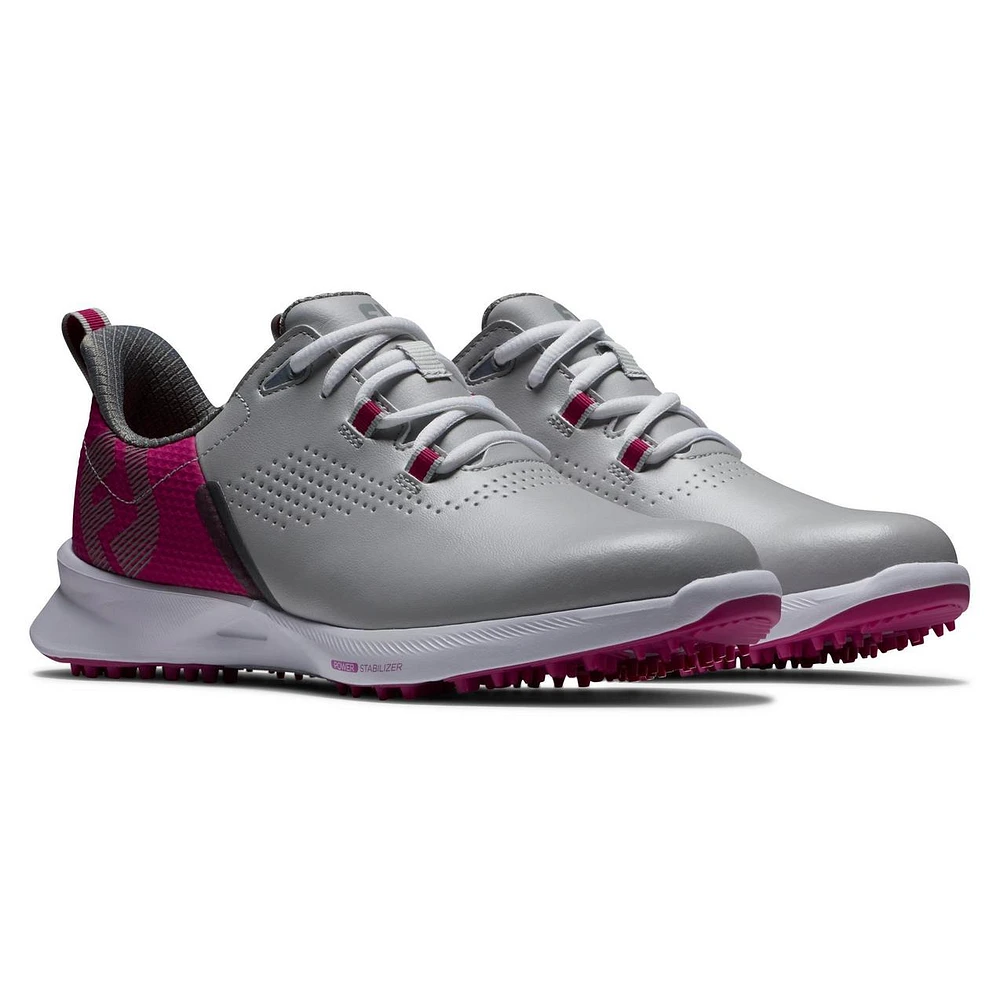 Women's Fuel Spikeless Golf Shoe - Grey/Burgundy