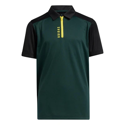 Boy's Zip Short Sleeve Polo
