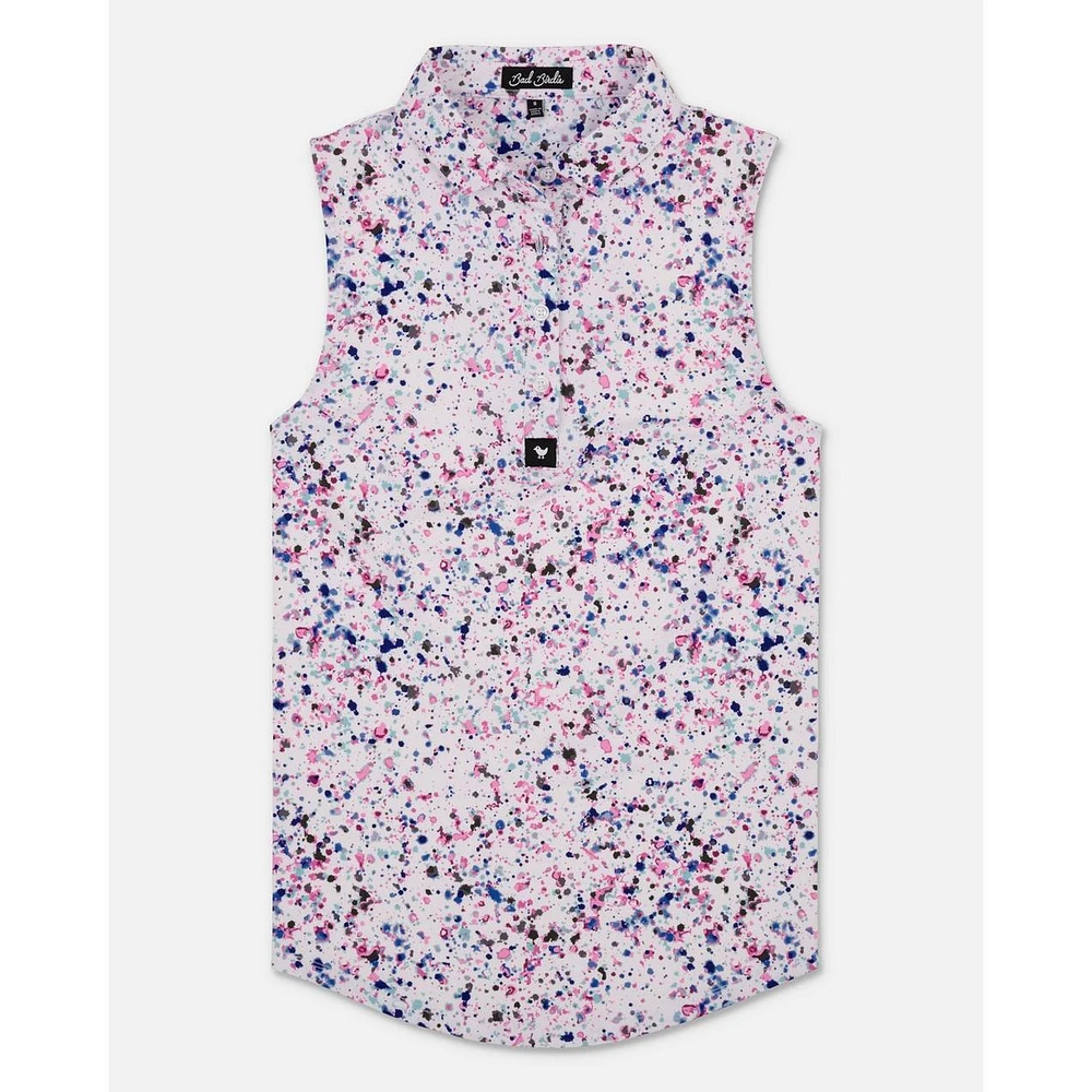 Women's Paint Splatter 3 Sleeveless Polo