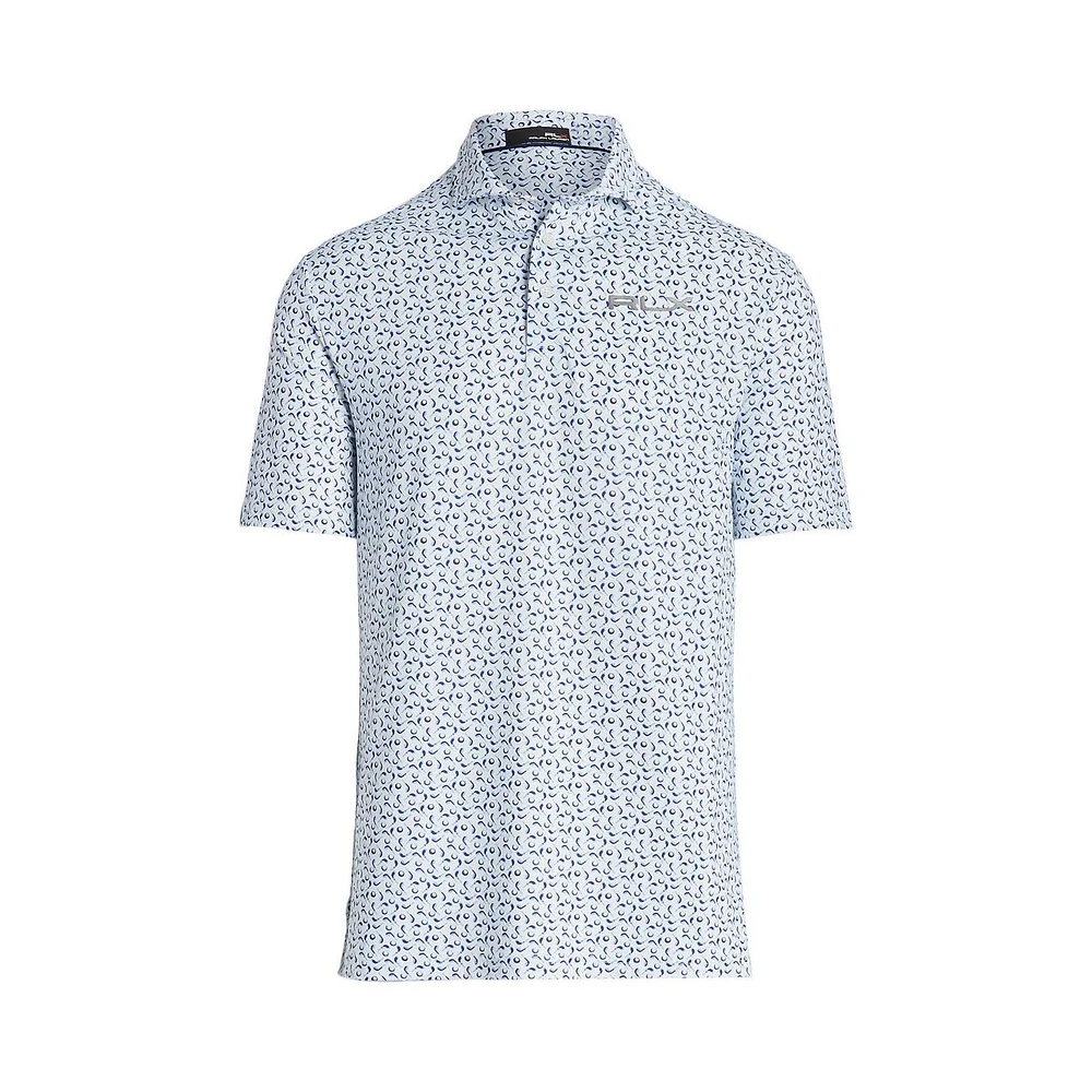 Men's Airflow Printed Golf Short Sleeve Polo