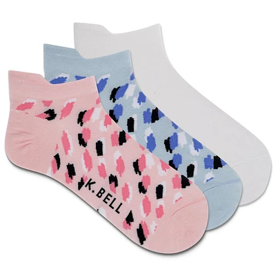 Women's Abstract Animal Print Low Cut Sock - 3 Pack