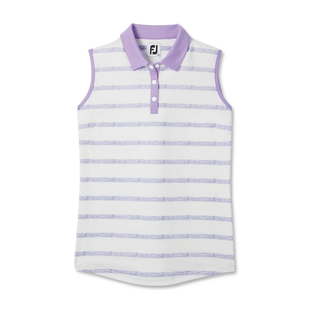 Women's Spacedye Stripe Sleeveless Polo