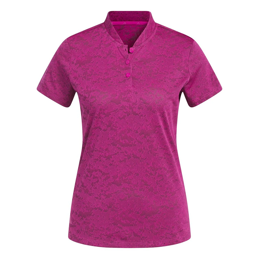 Women's Jaquard Short Sleeve Polo