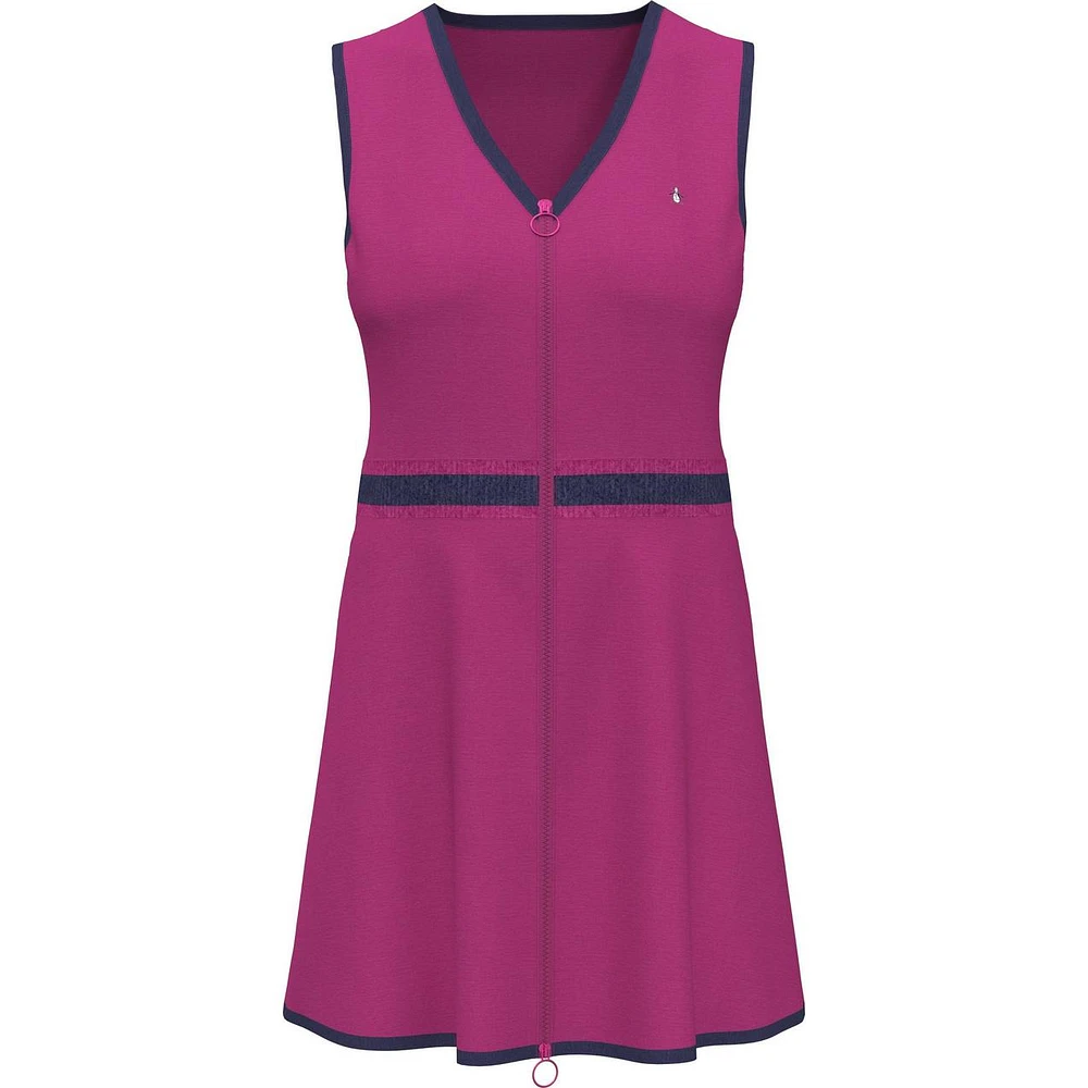 Women's Front Zip Sleeveless Dress