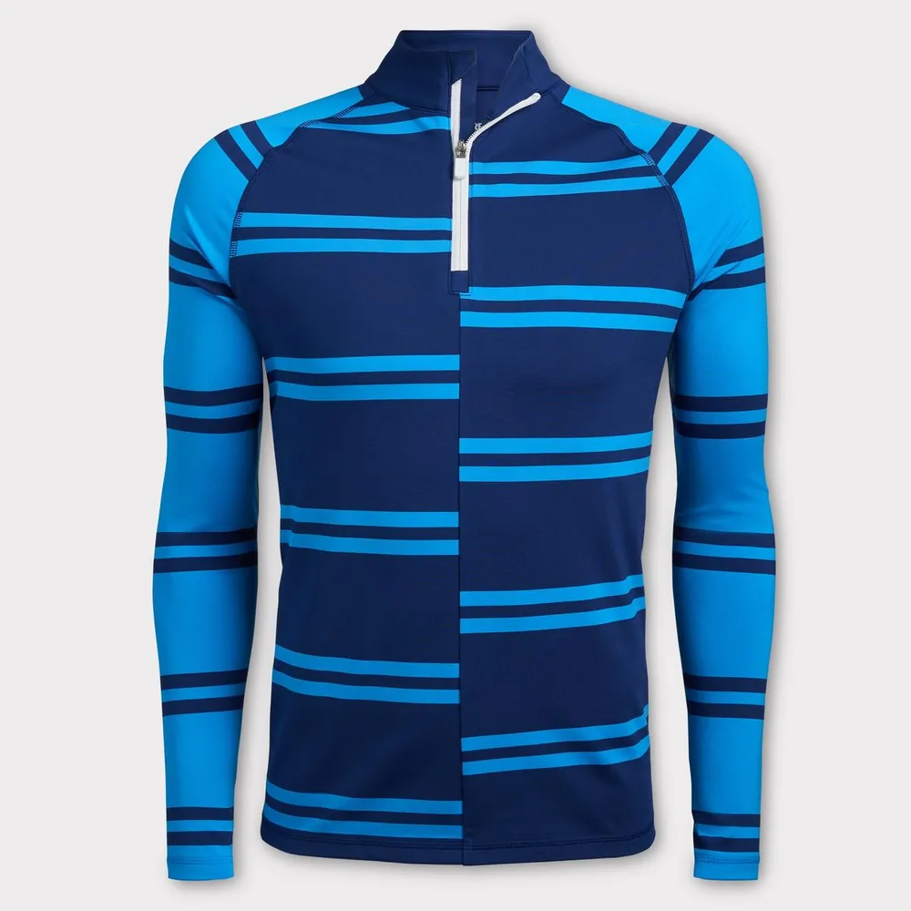 Men's Striped Mid Tech Jersey 1/4 Zip Pullover