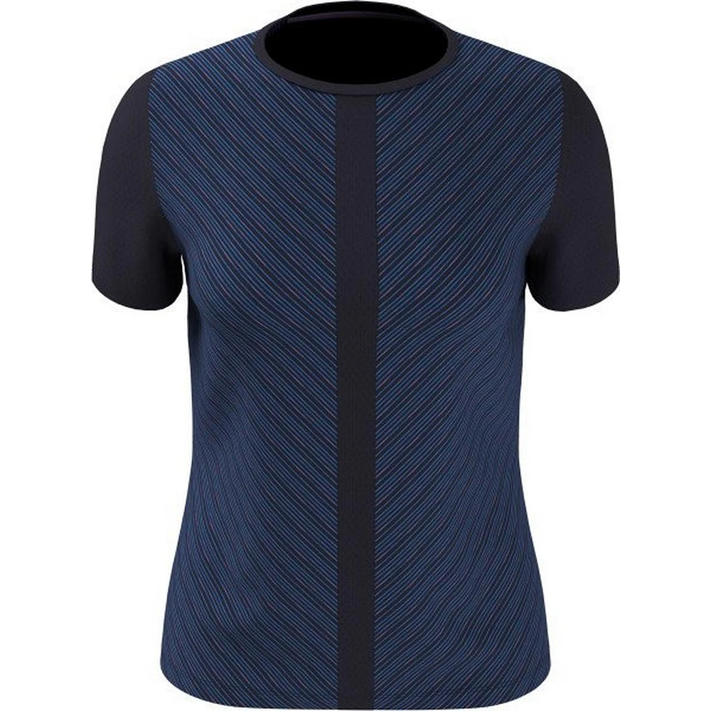 Women's Reflection Stripe Mesh Short Sleeve Top