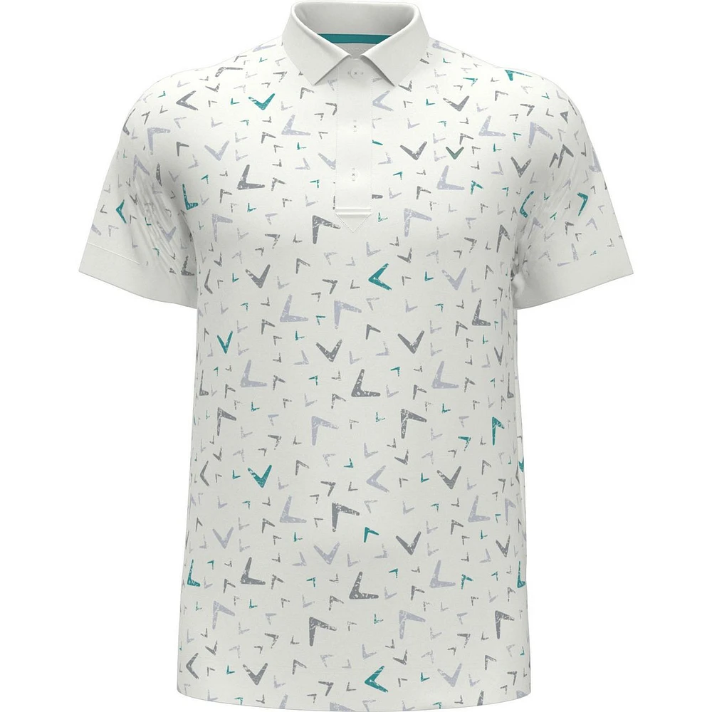 Men's All Over Chev Geo Short Sleeve Polo