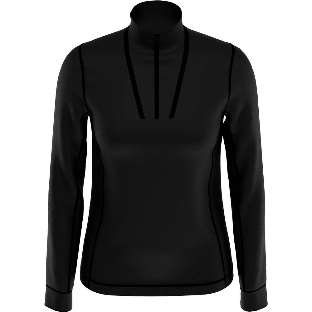 Women's Solid Sun Protection 1/4 Zip Long Sleeve Top