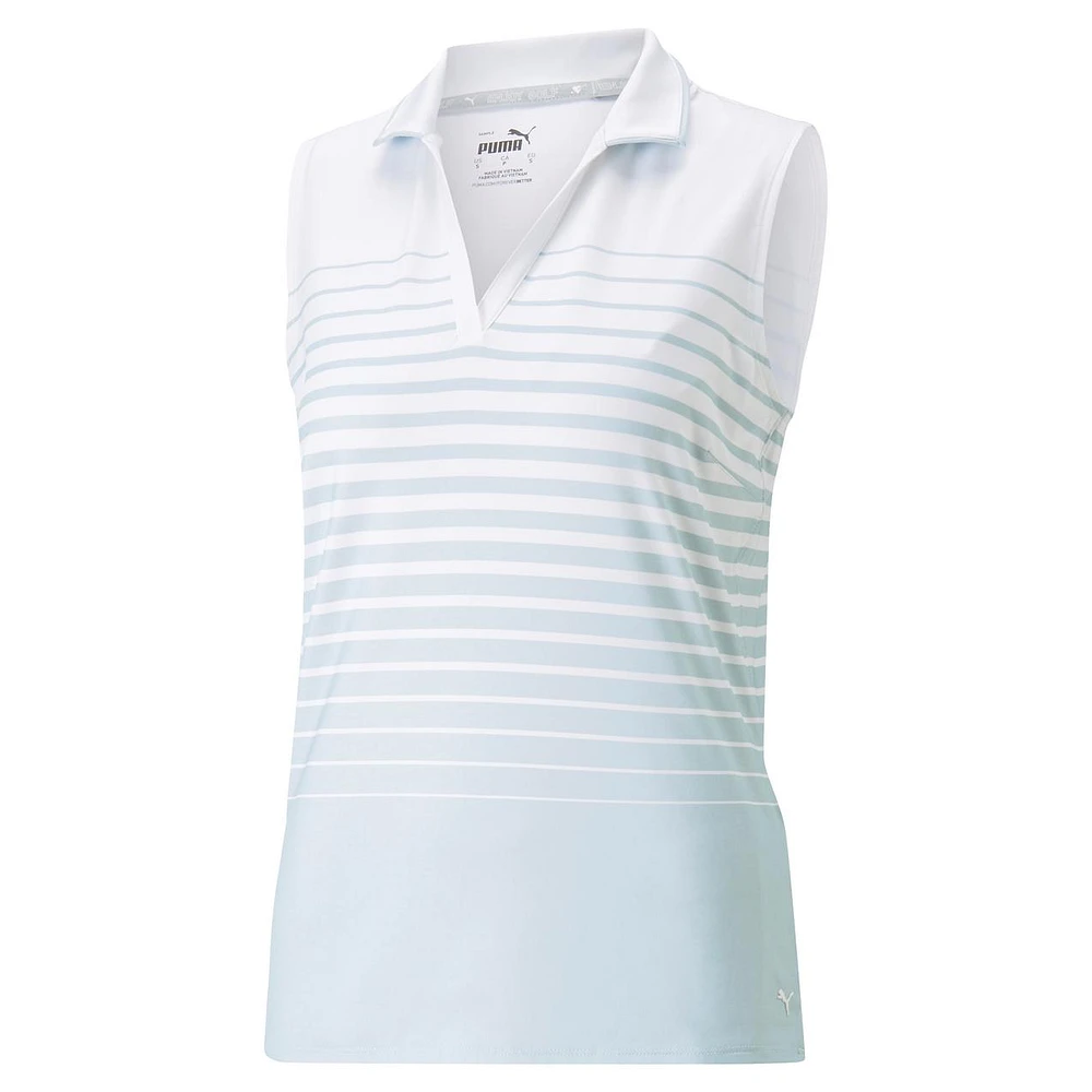Women's MATTR Stripe Sleeveless Polo
