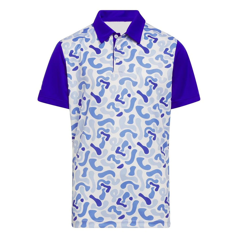 Boys Printed Short Sleeve Polo
