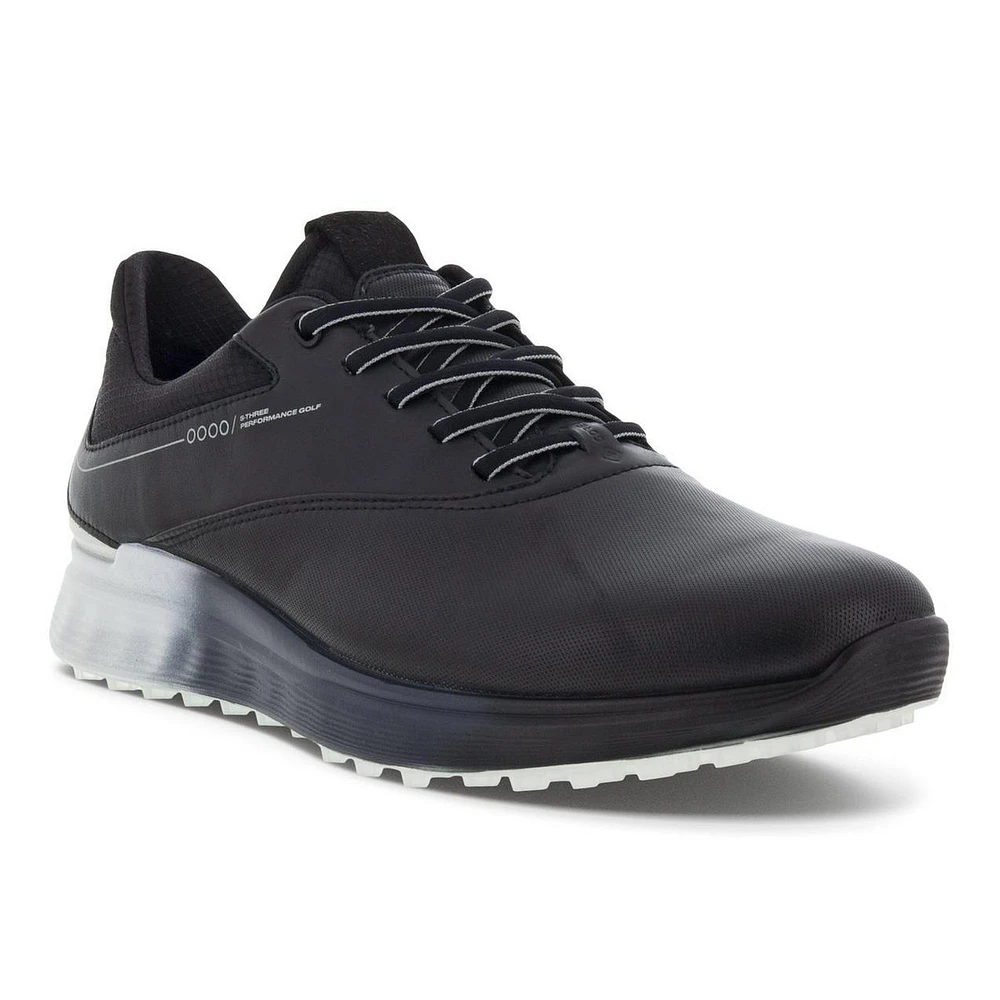Men's S-Three Spikeless Golf Shoe - Black