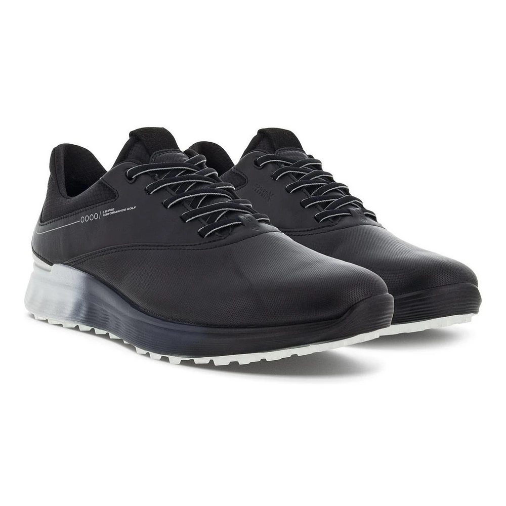 Men's S-Three Spikeless Golf Shoe - Black