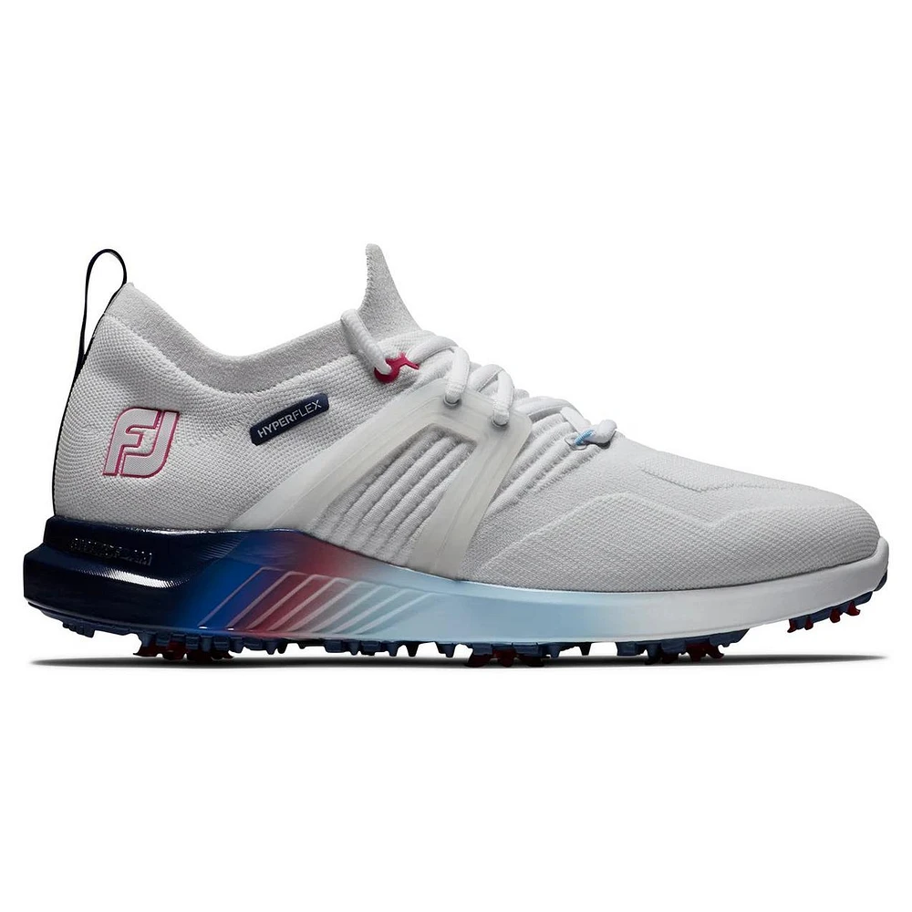 Men's HyperFlex Spiked Golf Shoe - White/Blue/Purple