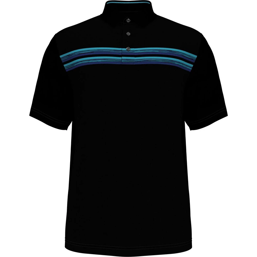 Men's Chest Stripe Short Sleeve Polo