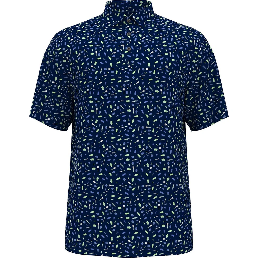 Men's Airflux BBQ Conversational Short Sleeve Polo