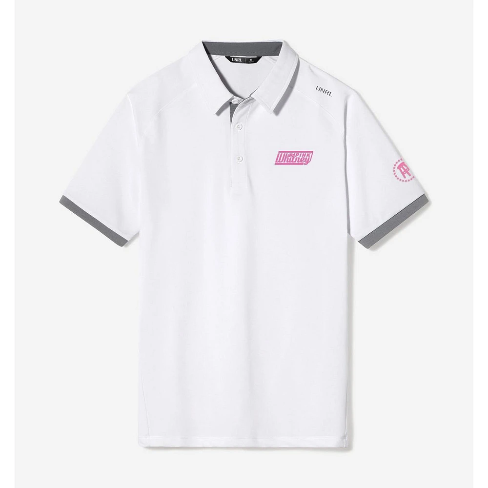 Men's Pink Whitney Script Tradition Short Sleeve Polo