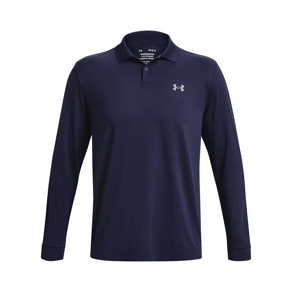Men's Performance Solid Long Sleeve Polo