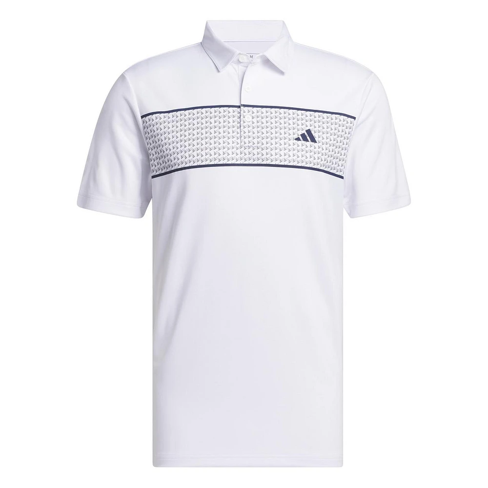 Men's Chest Print Short Sleeve Polo