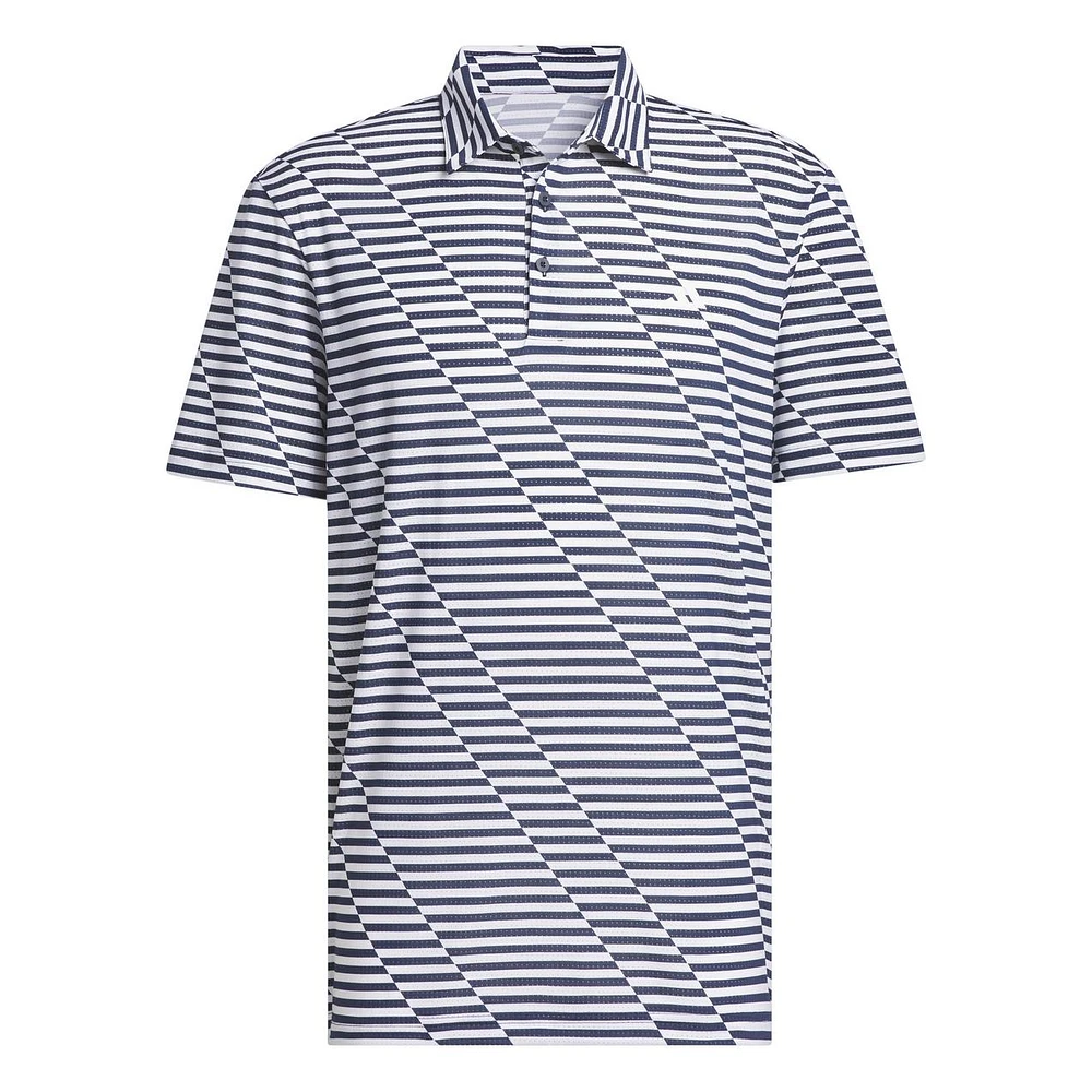 Men's Mesh Print Short Sleeve Polo