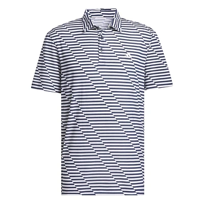 Men's Mesh Print Short Sleeve Polo