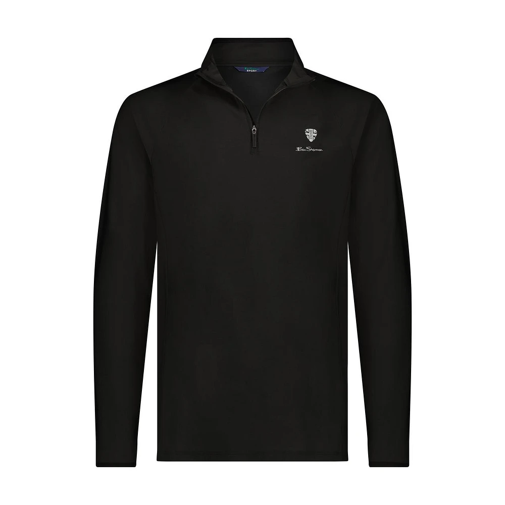 Men's Solid Pique 1/4 Zip Pullover
