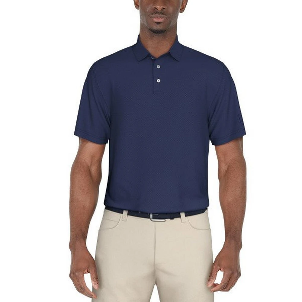 Men's Herringbone Jacquard Short Sleeve Polo