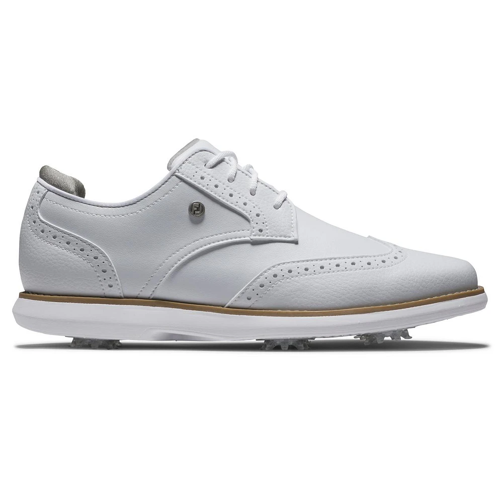 Women's Traditions Wing Tip Spiked Golf Shoe - White