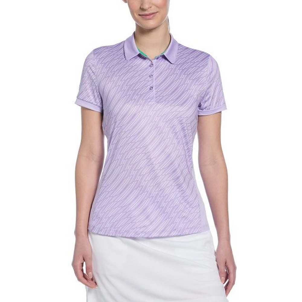 Women's Wave Stripe Short Sleeve Polo