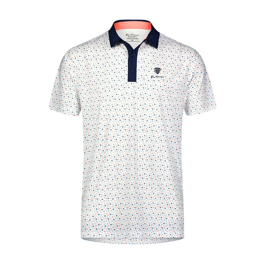 Men's Polka Dots Tech Jersey SF Short Sleeve Shirt