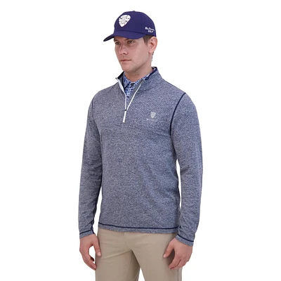 Men's Seemless Knit 1/4 Zip Mock Sweater