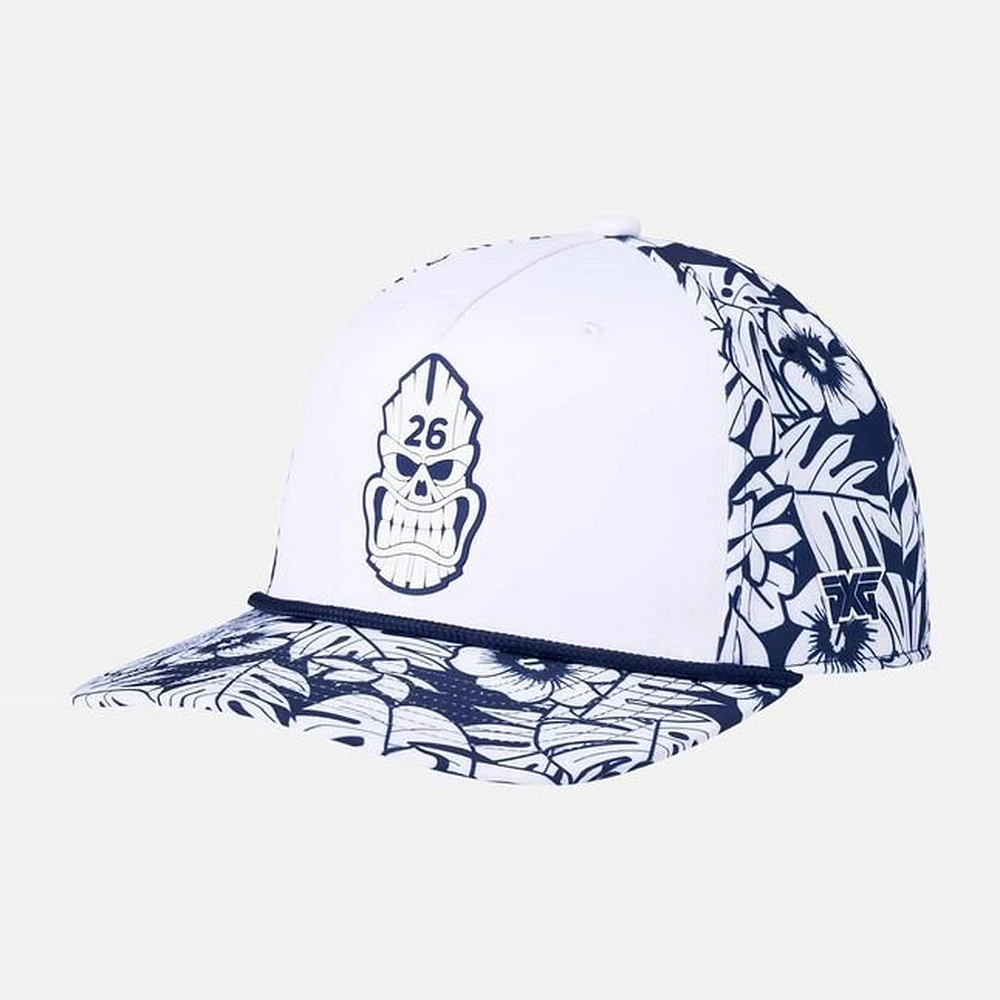 Men's Darkness Tiki Skull 5 Panel Curved Bill Cap