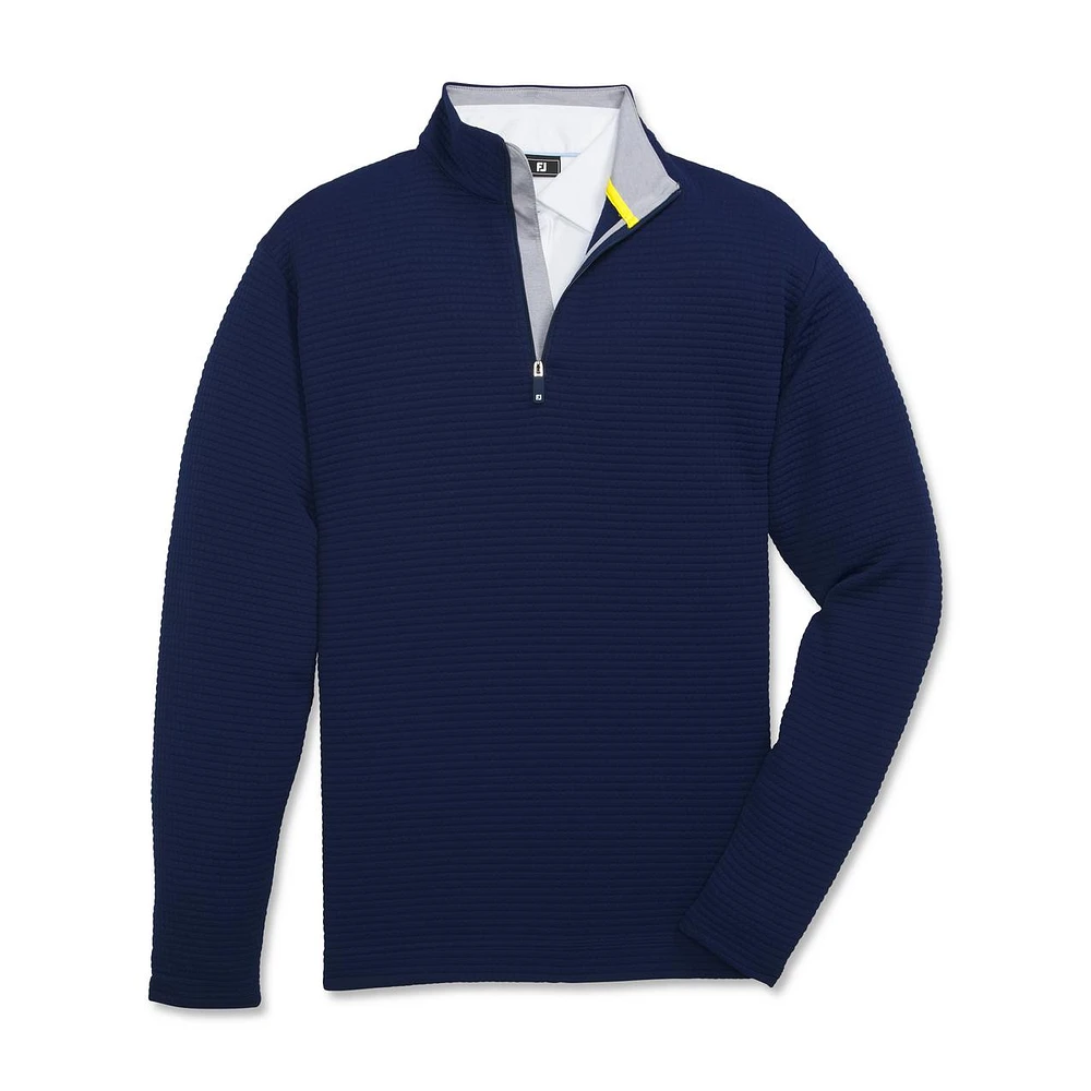 Men's Quilt Texture Chill-Out 1/4 Zip Sweater