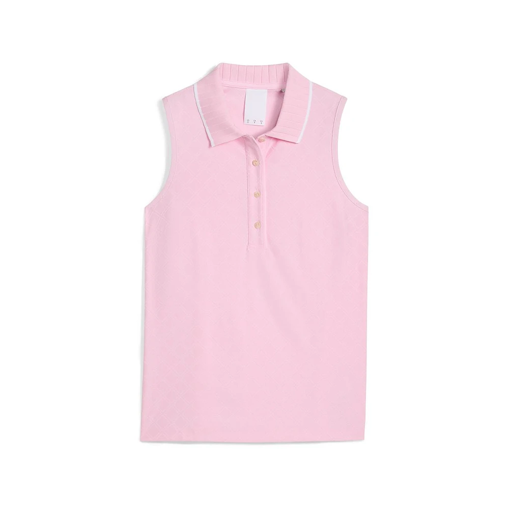 Women's AP Jacquard Sleeveless Polo