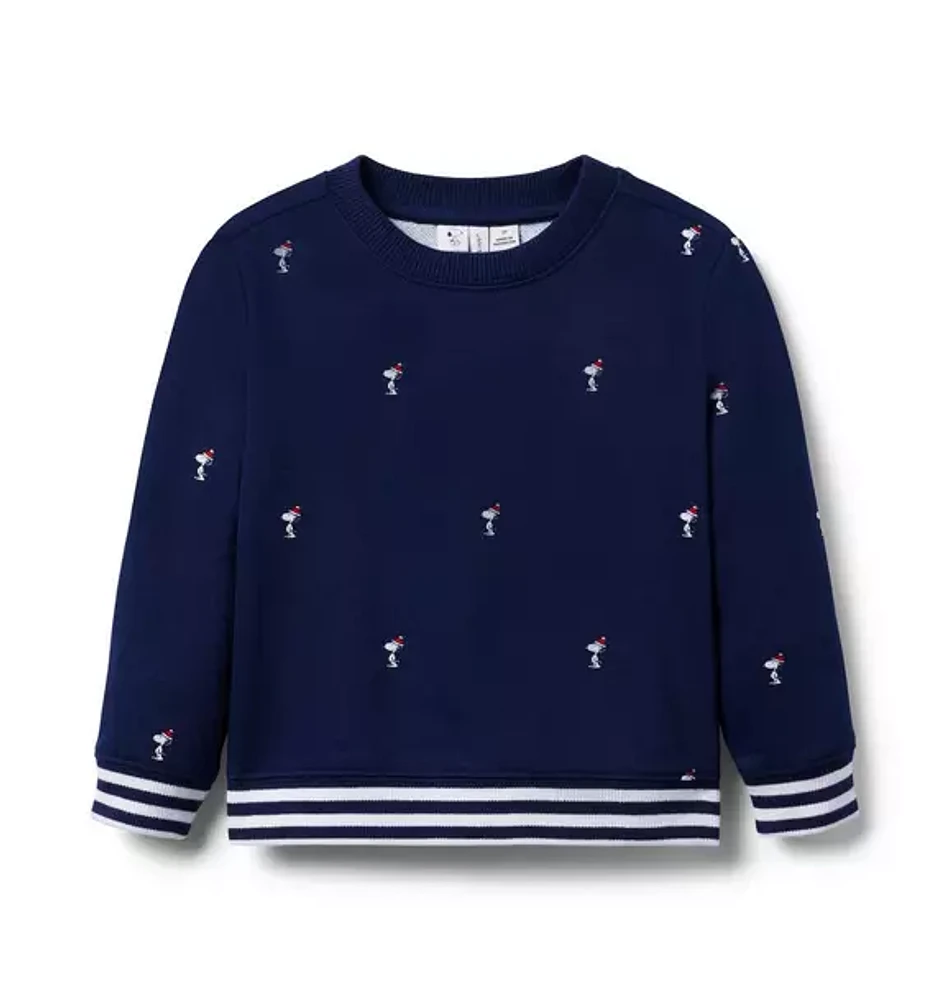 PEANUTS™ Snoopy Santa Striped Cuff Sweatshirt
