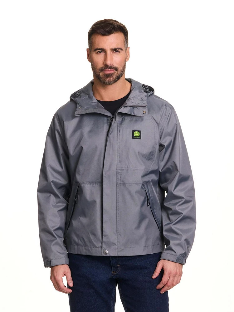 John Deere Men's and Big Plush Rain Jacket, Jacket