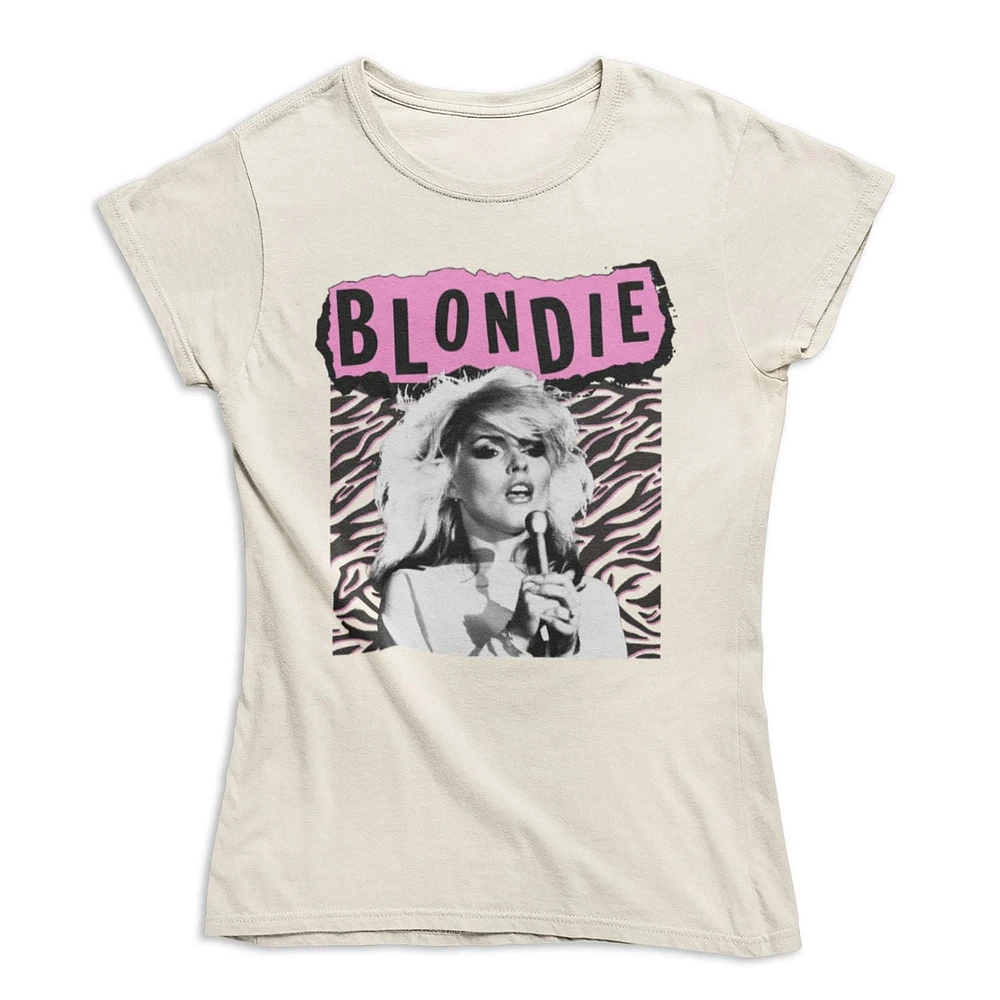 Blondie Tee shirt femme. Ce t-shirt à manches courtes ajusté et col rond pour femme peut facilement être porté avec votre jean ou votre bas préféré et