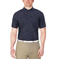 Ben Hogan Men’s Tropical Get Away Print Short Sleeve Golf Polo