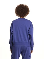 Reebok Women's Feels Good Meet & Greet Crew French Terry Sweatshirt
