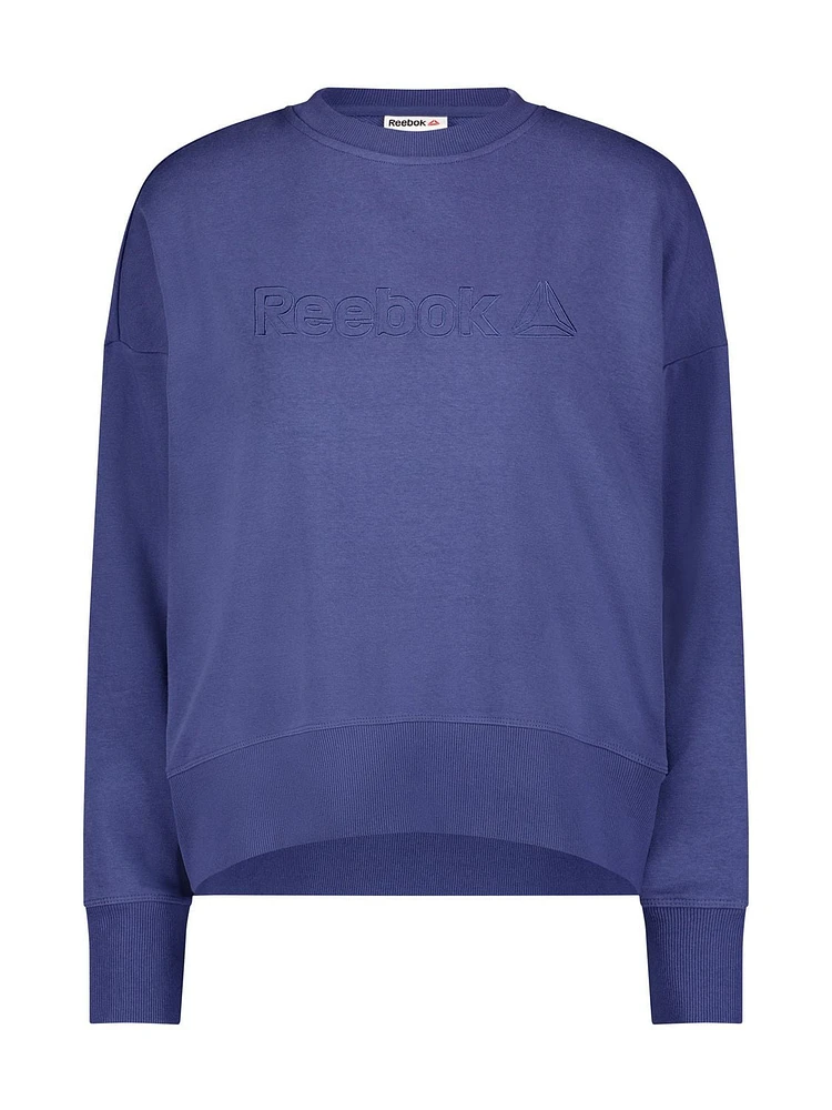 Reebok Women's Feels Good Meet & Greet Crew French Terry Sweatshirt