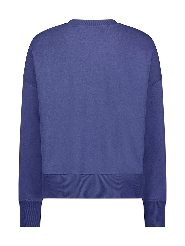Reebok Women's Feels Good Meet & Greet Crew French Terry Sweatshirt