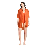 George Women's Long Button-Up Shirt