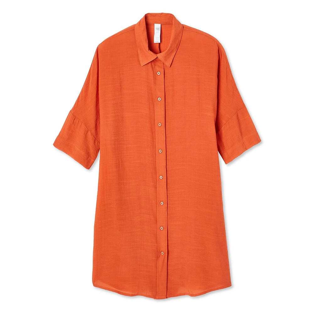 George Women's Long Button-Up Shirt
