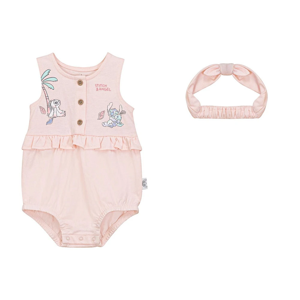 Disney Stitch ensemble Barboteuse et Bandeau
