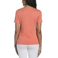 RAFAELLA T-shirt à manches courtes et encolure carrée pour femme