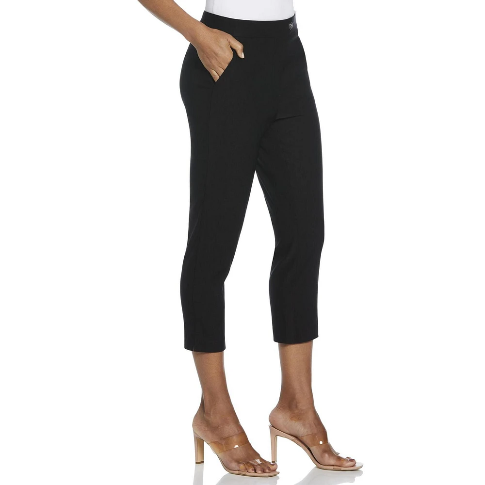 Rafaella Pantalon capri à languette allongée avec poches pour femme