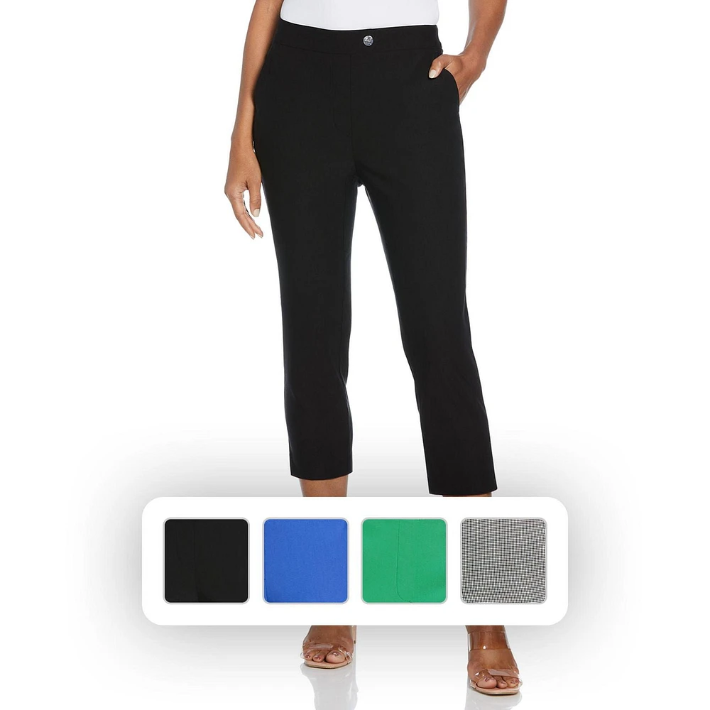 Rafaella Pantalon capri à languette allongée avec poches pour femme