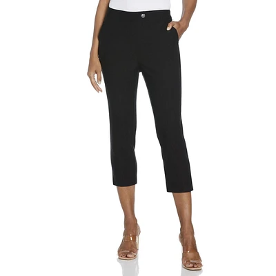 Rafaella Pantalon capri à languette allongée avec poches pour femme